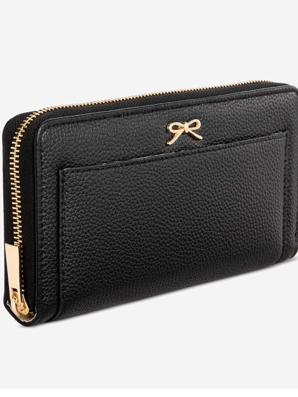 ON 34th Black Angii Solid Zip-Around Wallet, NEW